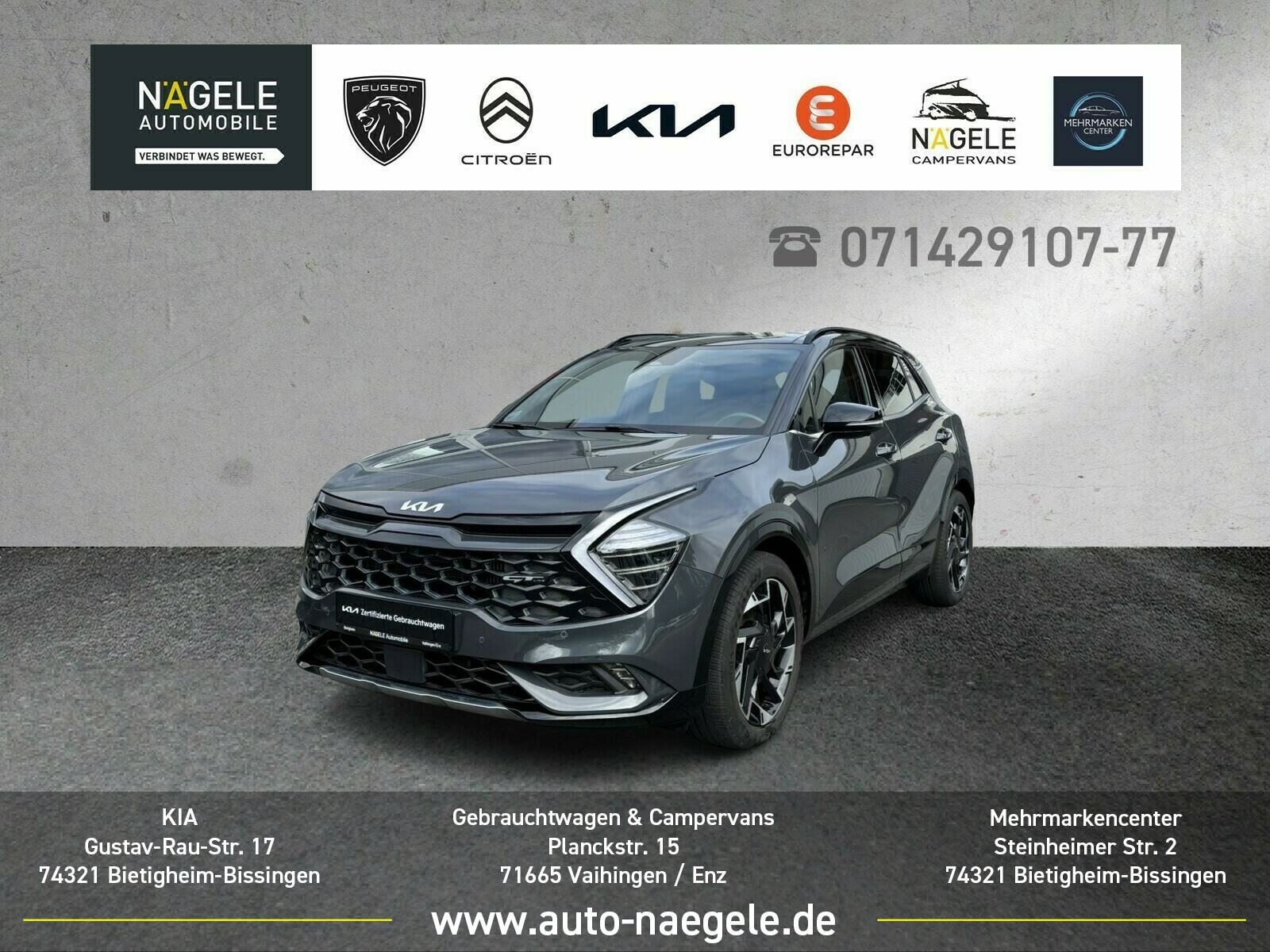 Sportage 1.6T-GDI AWD GT-Line|ACC+Navi+Panorama