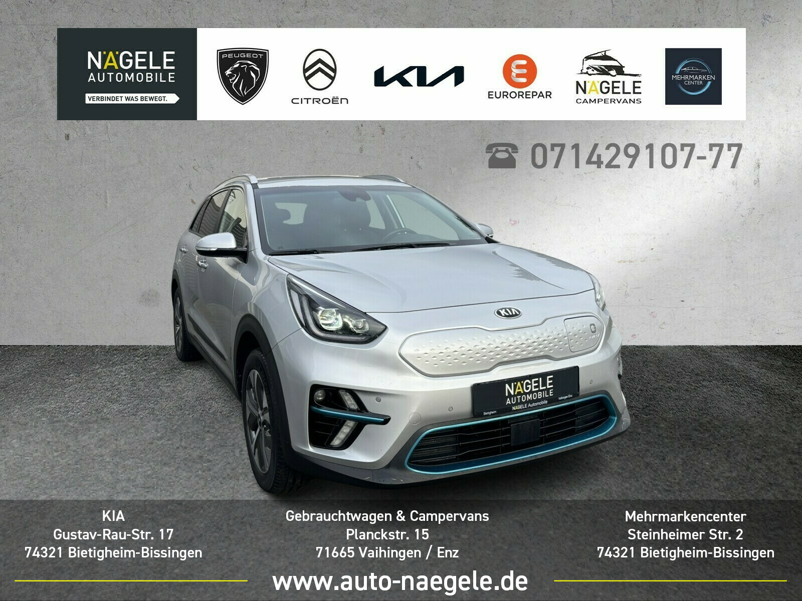 e-Niro Spirit 64 kWh+Navi+3Phasen+LED Klima/BC