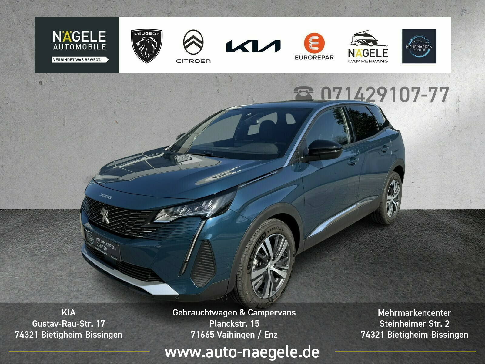 3008 1.2 Hybrid 136 Allure Pack|Navi| Bluetooth