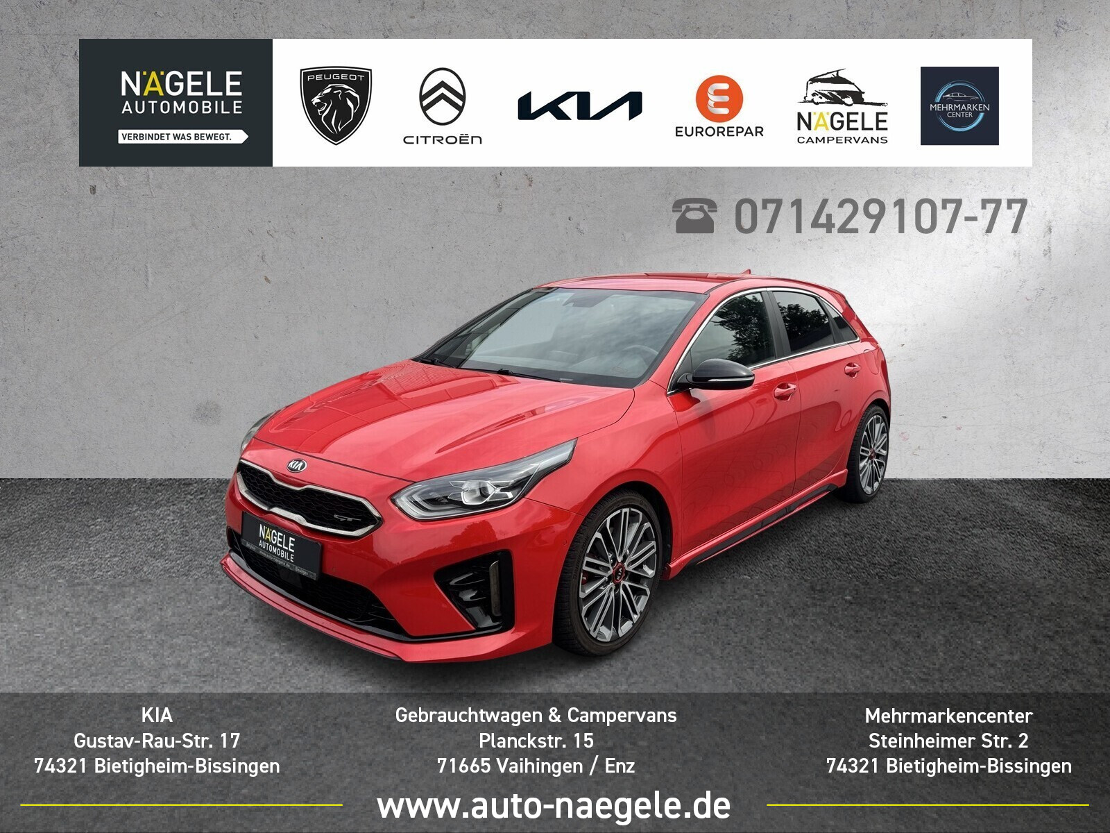 Ceed GT 1.6 T-GDI|NAVI+LED+KAMERA+CARPLAY+MEMORY